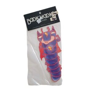 Vintage 80s Book Hooks Wonder Worm Tab Bookmark Savage Designs 1985, # 2004-0100